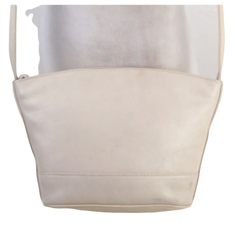 Paloma Picasso ITALY OFF WHITE GENUINE LEATHER SHOULDER BAG X-BODY HANDBAG PURSE - Picture 7 of 16